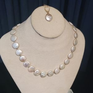 14K LORD & TAYLOR COIN PEARL SUITE